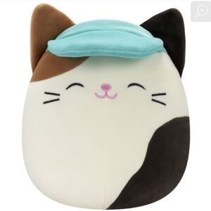 Squishmallows Cam The Calico Cat With Visor 5 Inch NWT Original Kelly Plush